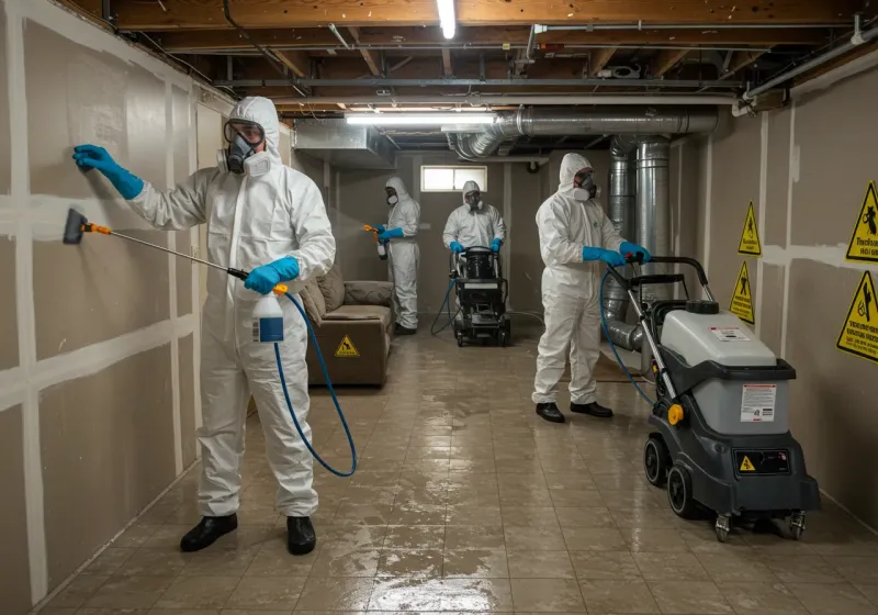 Basement Moisture Removal and Structural Drying process in Lackawanna County, PA